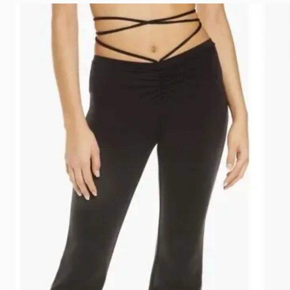 Alo Yoga Airbrush High-Waist Cinch Flare Leggings